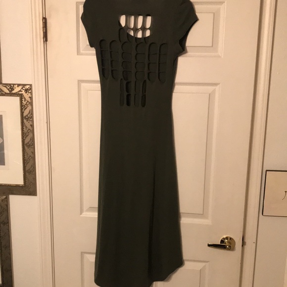 Green Back Cut Out Dress - Picture 2 of 3
